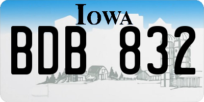 IA license plate BDB832