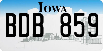 IA license plate BDB859