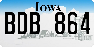 IA license plate BDB864