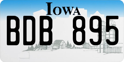IA license plate BDB895
