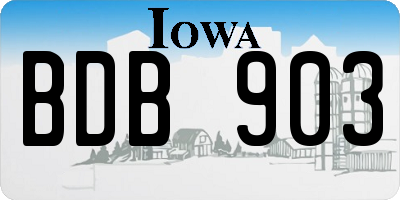 IA license plate BDB903
