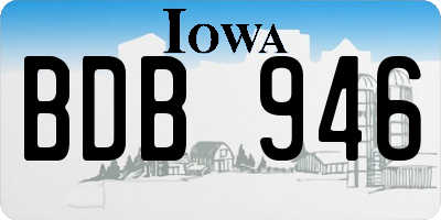 IA license plate BDB946