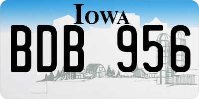 IA license plate BDB956