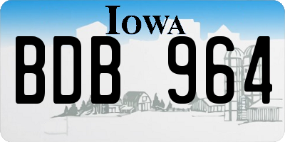 IA license plate BDB964