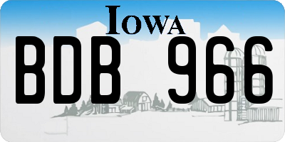 IA license plate BDB966