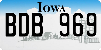 IA license plate BDB969