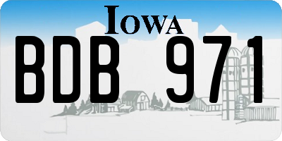 IA license plate BDB971