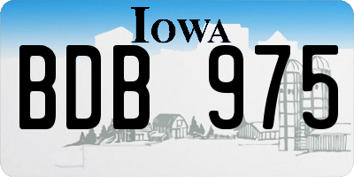 IA license plate BDB975