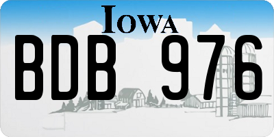 IA license plate BDB976
