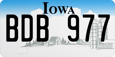 IA license plate BDB977