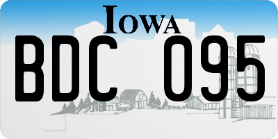 IA license plate BDC095