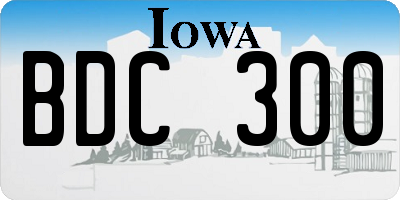 IA license plate BDC300