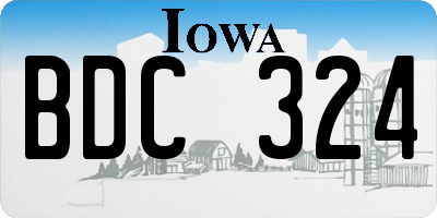 IA license plate BDC324