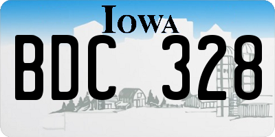 IA license plate BDC328
