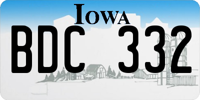 IA license plate BDC332