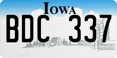 IA license plate BDC337
