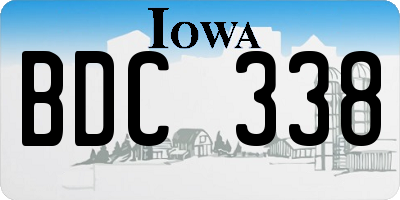 IA license plate BDC338