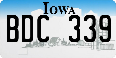 IA license plate BDC339