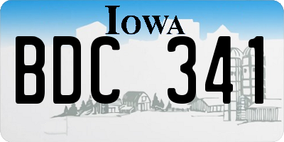 IA license plate BDC341