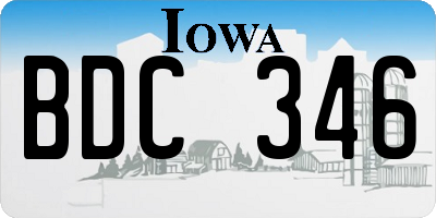 IA license plate BDC346