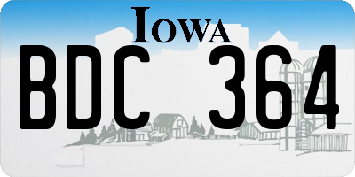 IA license plate BDC364