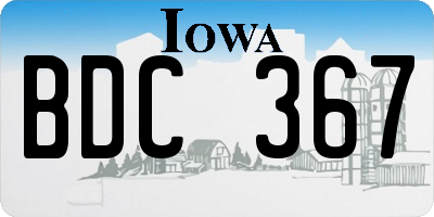 IA license plate BDC367