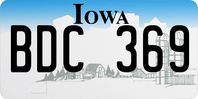 IA license plate BDC369