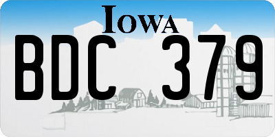 IA license plate BDC379
