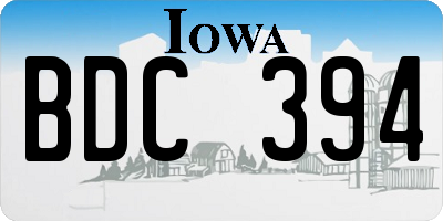 IA license plate BDC394