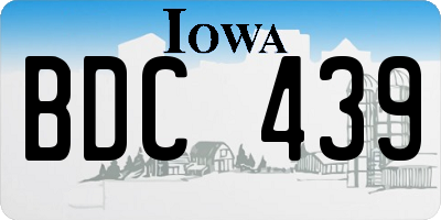 IA license plate BDC439