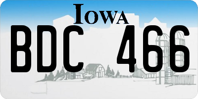 IA license plate BDC466