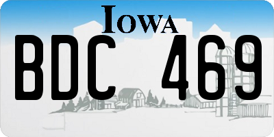IA license plate BDC469