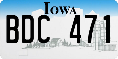 IA license plate BDC471