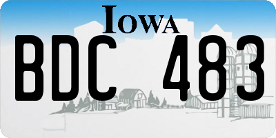 IA license plate BDC483