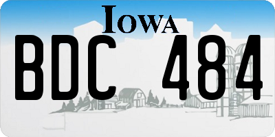 IA license plate BDC484
