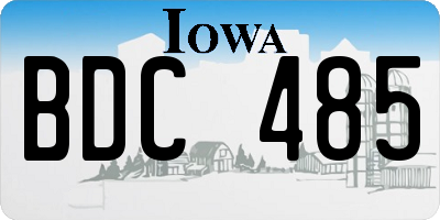 IA license plate BDC485