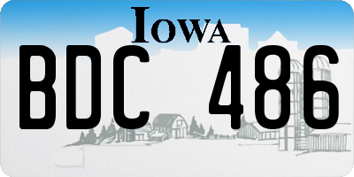 IA license plate BDC486