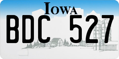 IA license plate BDC527