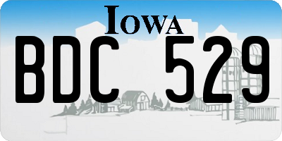 IA license plate BDC529