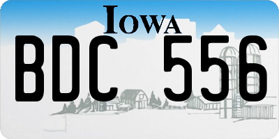 IA license plate BDC556