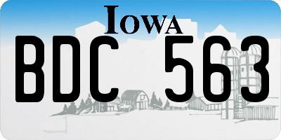 IA license plate BDC563