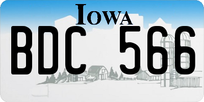 IA license plate BDC566
