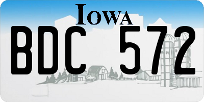 IA license plate BDC572