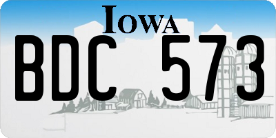 IA license plate BDC573