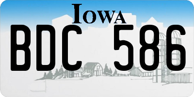IA license plate BDC586