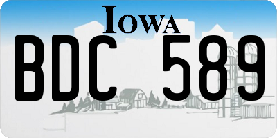 IA license plate BDC589
