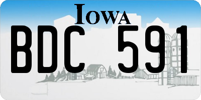 IA license plate BDC591
