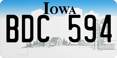 IA license plate BDC594