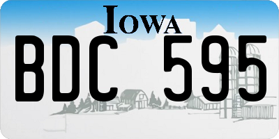 IA license plate BDC595