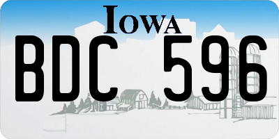 IA license plate BDC596